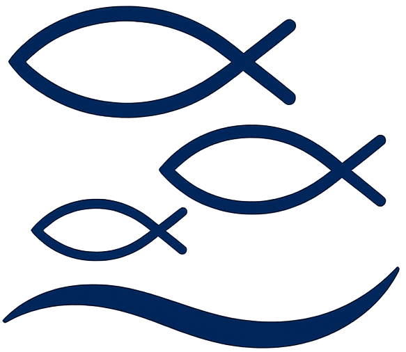 seablub size guide icon with three fish representing different sizes